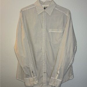 Converse White and Blue Casual Button Down Shirt